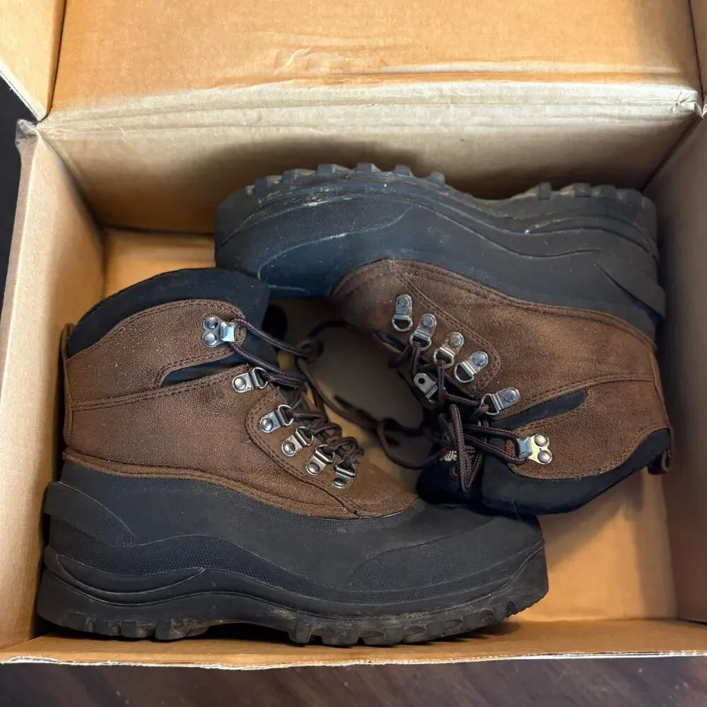 Riemot Womens Winter Waterproof Boots 11 Hike Warm Snow Work Lace Up